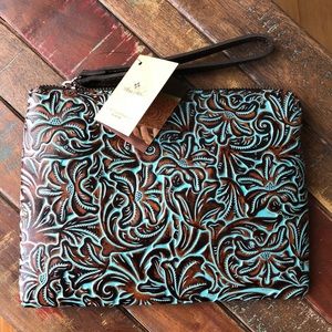 Patricia Nash NEW Leather Cassini Wristlet